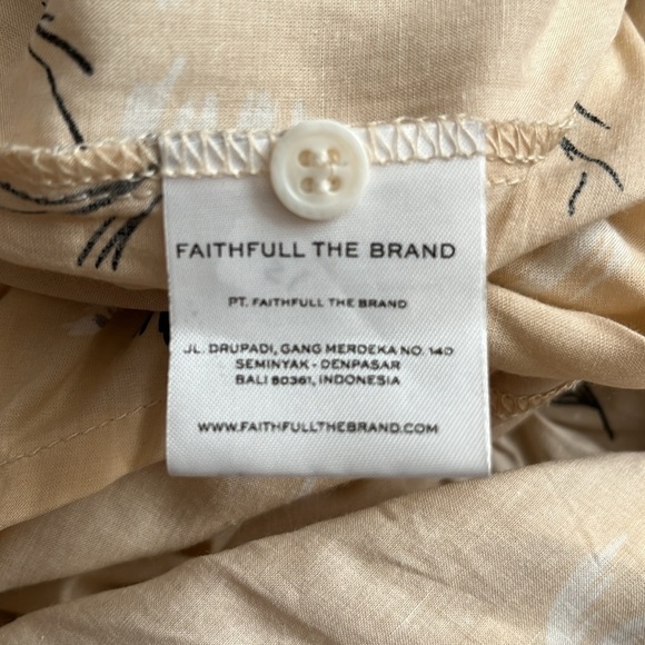 Faithful the Brand Le Moulin Floral Puff Sleeve Wrap Mini dress size XS - Picture 12 of 12